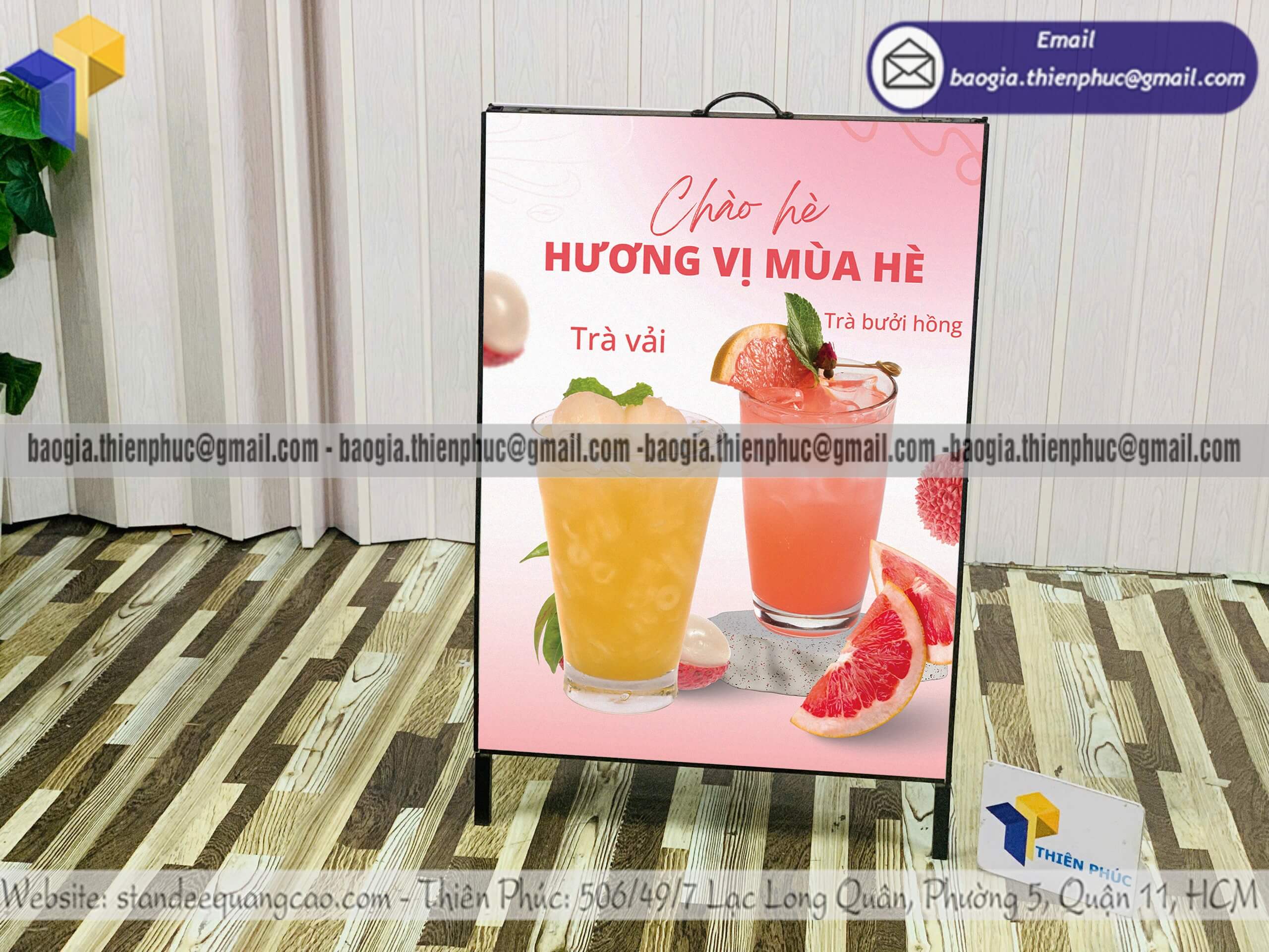 Khung standee A bằng sắt in hình sản phẩm giá rẻ Khung standee A bằng sắt in hình sản phẩm giá rẻ