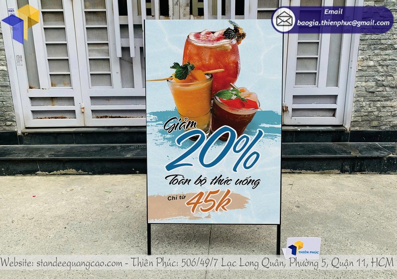 Khung Standee Chữ A Ngoài Trời Lấy Liền – Dễ dàng thay poster