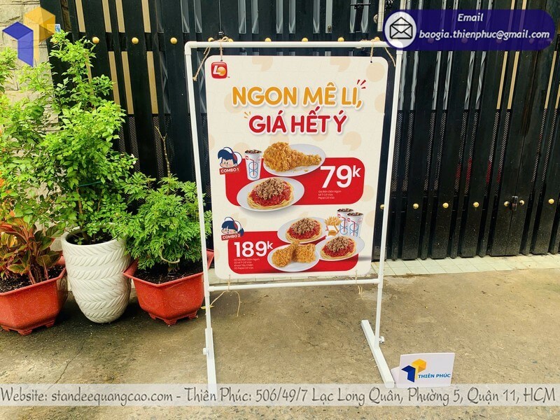 Kích thước khung treo poster 2 mặt