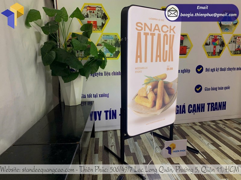 làm bảng hộp đèn quảng cáo mica đẹp HCM