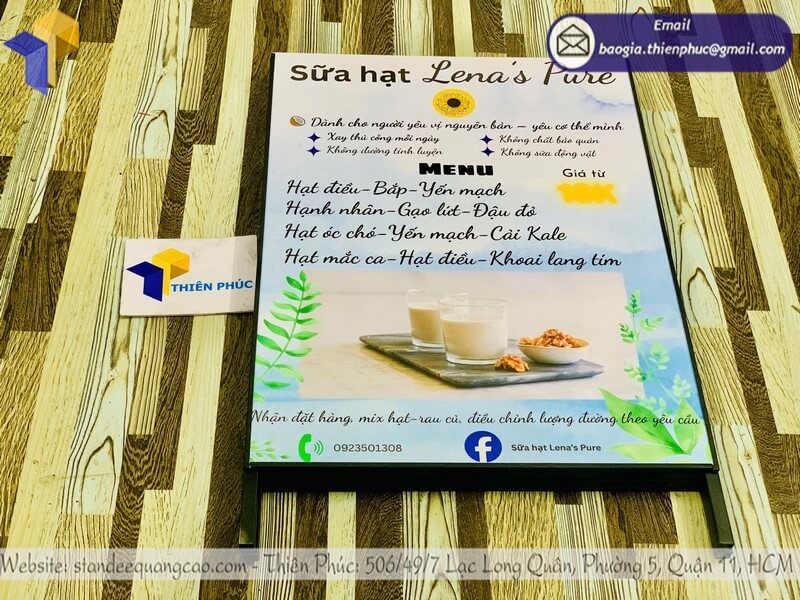 Mẫu khung bảng chữ A in 2 mặt ngoài trời mới nhất tận tâm tư vấn