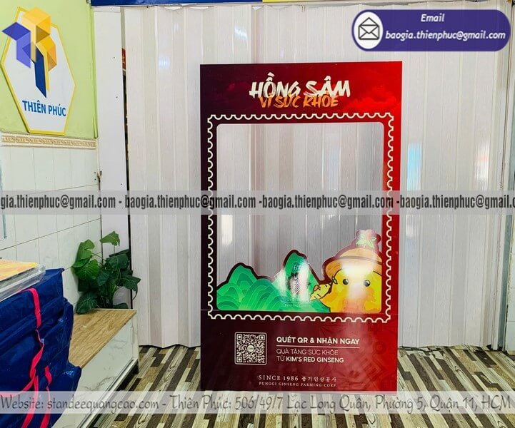 Mẫu khung check in formex lắp ráp cho sự kiện