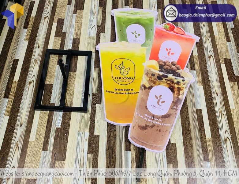 mockup 3D trà sữa thiết kế 2025 tại TPHCM