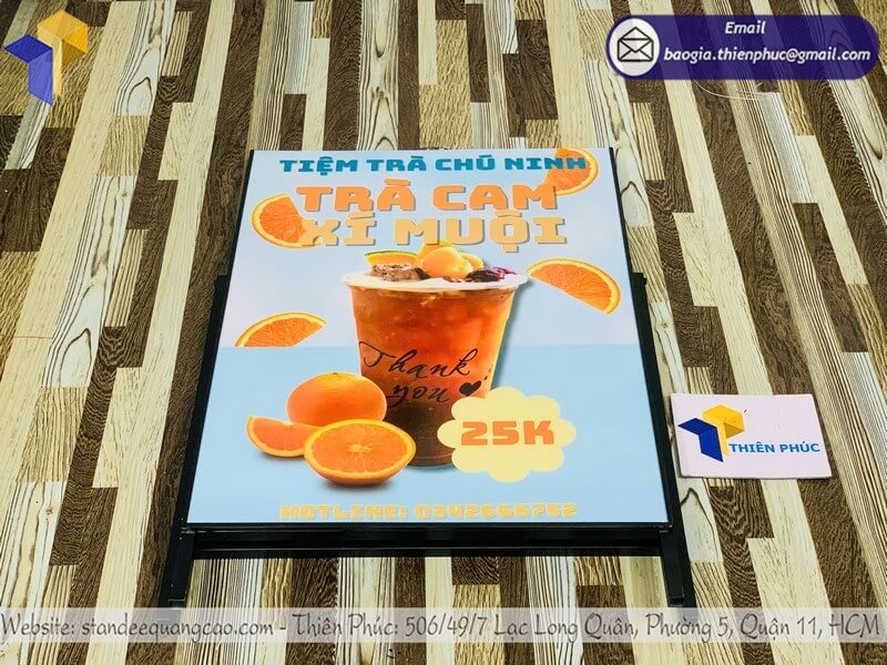 Mua bảng standee 1 mặt cho shop chất lượng cao, bền bỉ, sắc nét