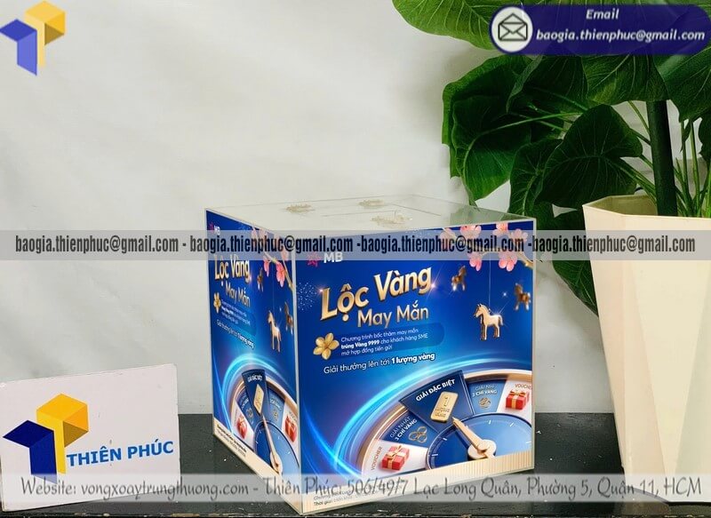 Hộp bỏ phiếu mica tổ chức minigame sự kiện gia công trực tiếp giao nhanh 24h