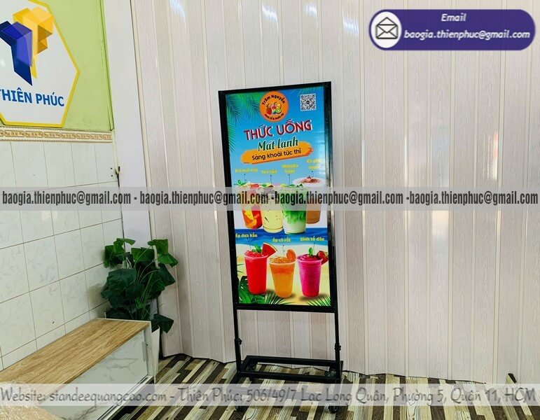 Mua standee sắt đứng giới thiệu menu ngoài trời bán chạy nhất
