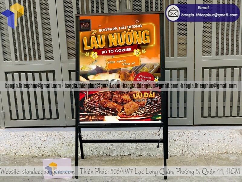 Nơi bán khung tranh điện siêu mỏng quảng cáo in logo sản xuất cho cửa hàng kinh doanh