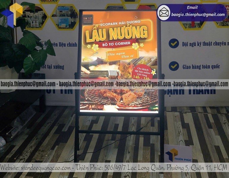 Nơi bán khung tranh điện siêu mỏng quảng cáo in logo