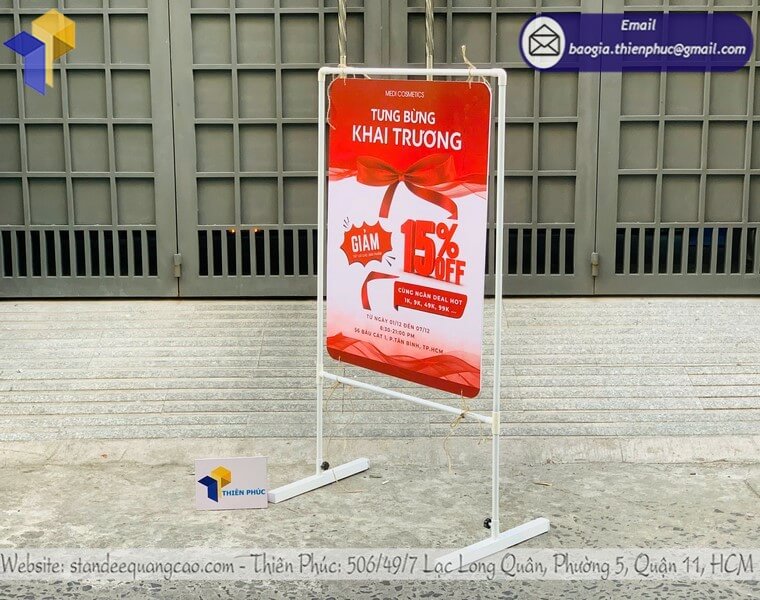 Nơi bán khung treo banner quảng cáo ngoài trời rẻ cửa hàng doanh nghiệp quán ăn