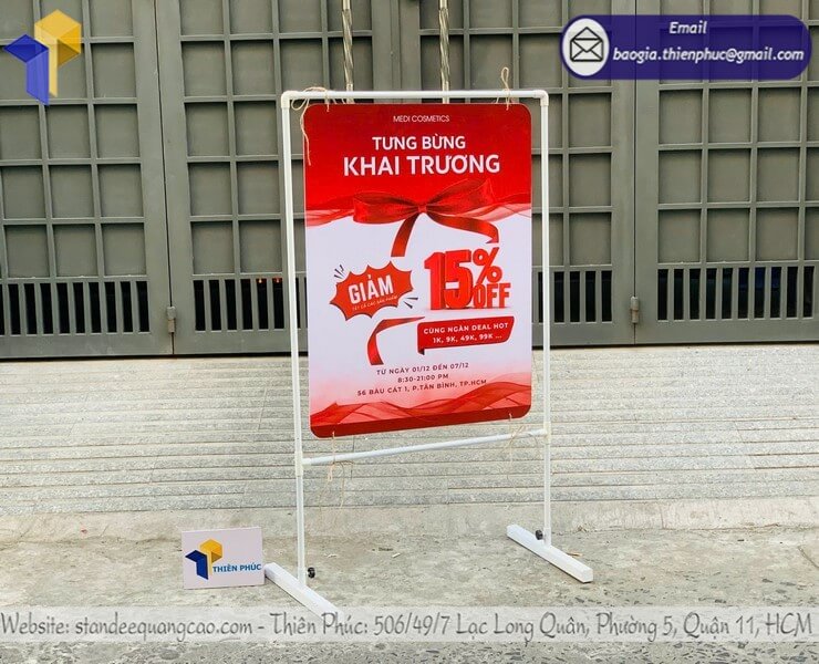 Nơi bán khung treo banner quảng cáo ngoài trời rẻ khuyến mãi ngoài trời