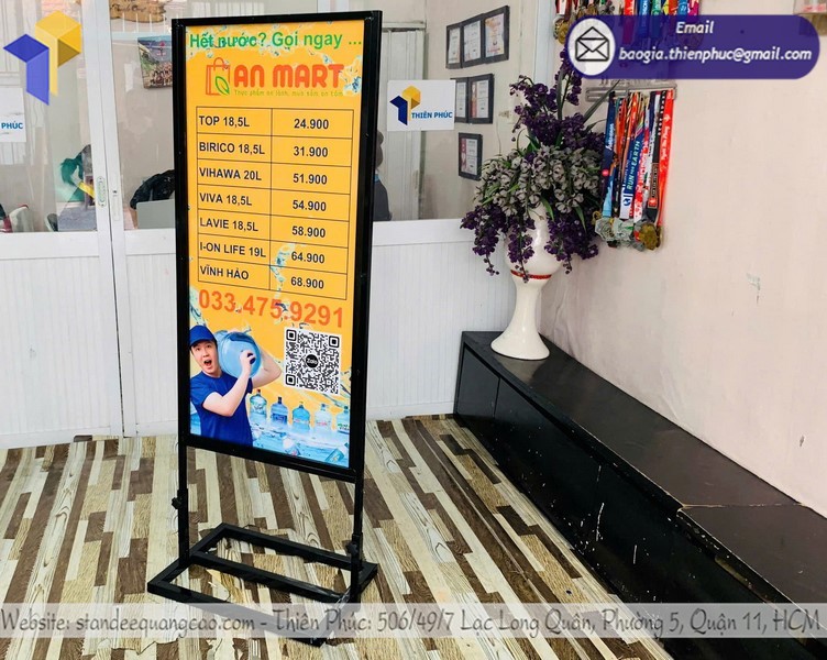 nơi bán bảng standee quảng cáo 2 mặt tại HCM Hà Nội