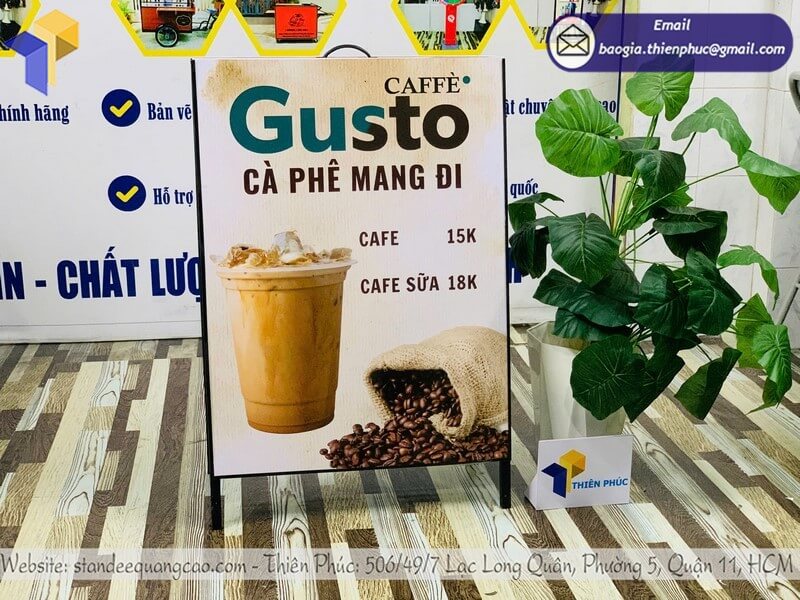 Nơi in bảng quảng cáo chữ A dựng 2 mặt giá rẻ