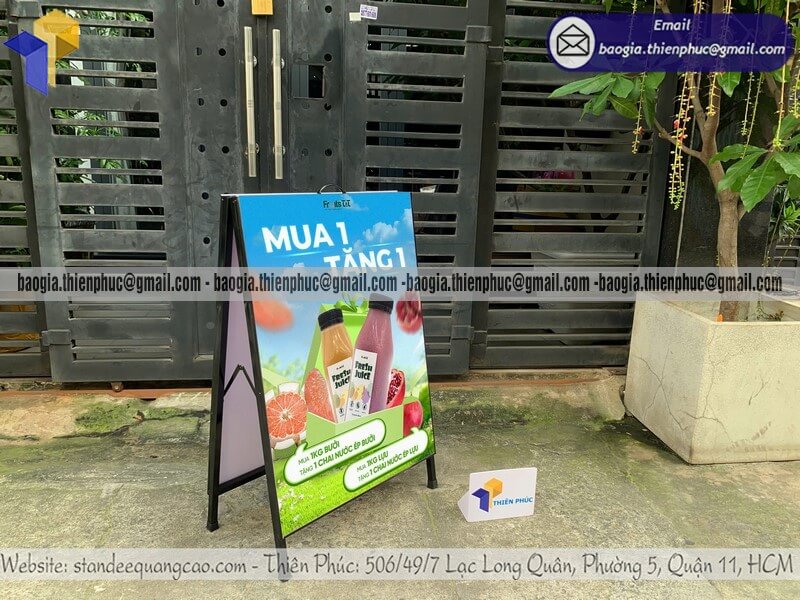 Nơi in standee A quảng cáo chân sắt xếp gọn rẻ yêu cầu doanh nghiệp đại lý bán sỉ