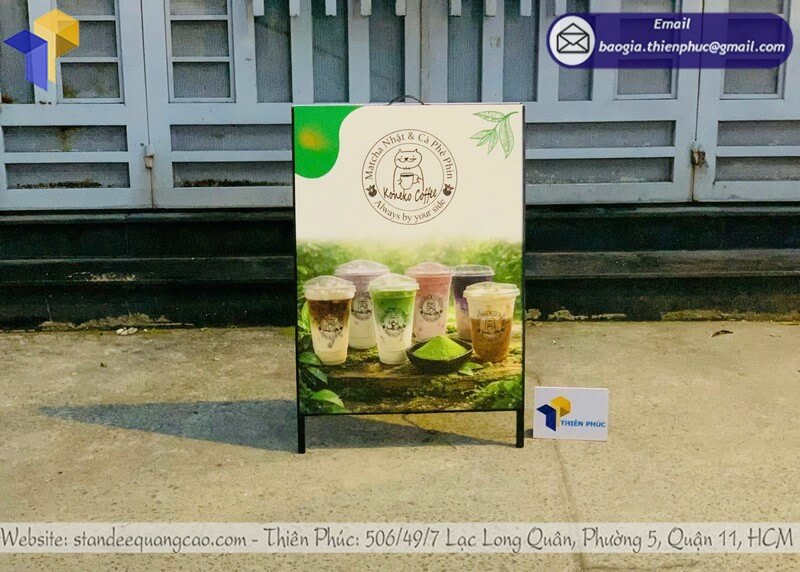 Nơi làm bảng standee chữ A di động ngoài trời rẻ