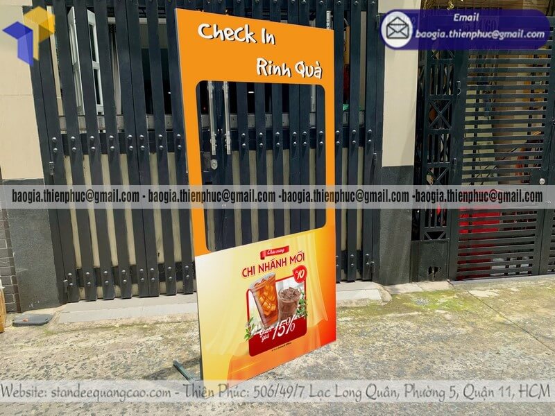 Nơi làm Khung check in lắp ráp chương trình event giảm giá ưu đãi cho đại lý