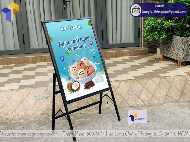 Nơi làm khung tranh điện led siêu mỏng quảng cáo cho cửa hàng showroom