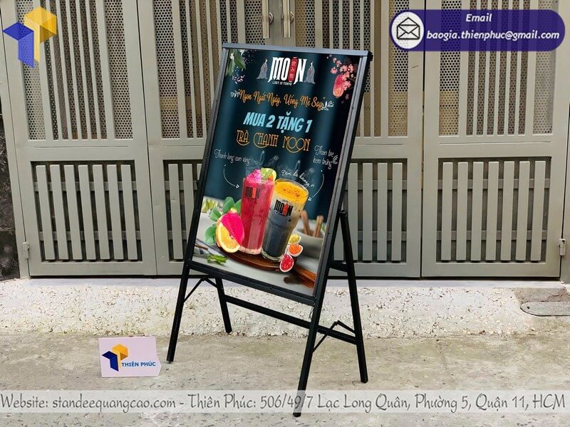 Nơi làm khung tranh điện led siêu mỏng trước cửa hàng dành cho doanh nghiệp quán cafe