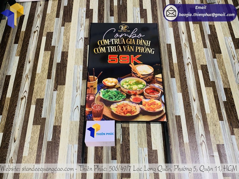 Standee A di động ngoài trời 2 mặt in bắt mắt