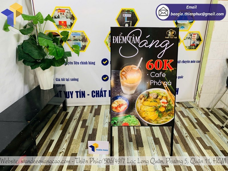 Standee A di động ngoài trời in nhanh lấy liền trong ngày
