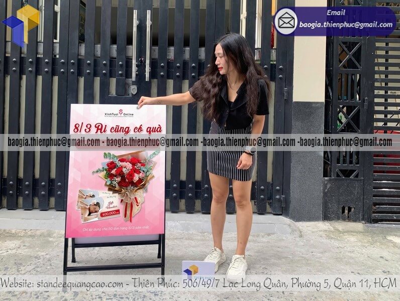 Standee A in 2 mặt quảng cáo để trên vỉa hè sản xuất số lượng lớn chỉ từ 500.000đ 1 cái