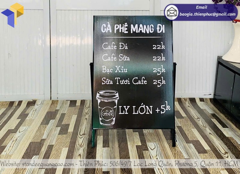 standee chân xếp giá rẻ HCM 2025