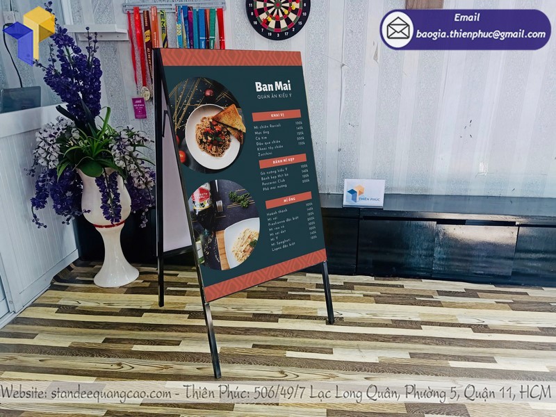 standee menu món ăn Đà Lạt