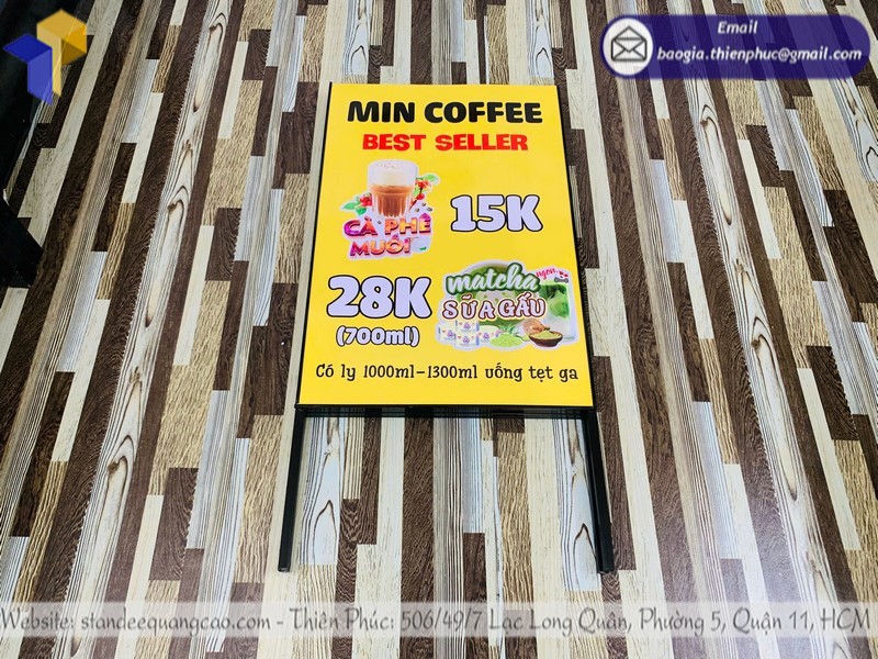 standee chữ A di động khung sắt Quận 9