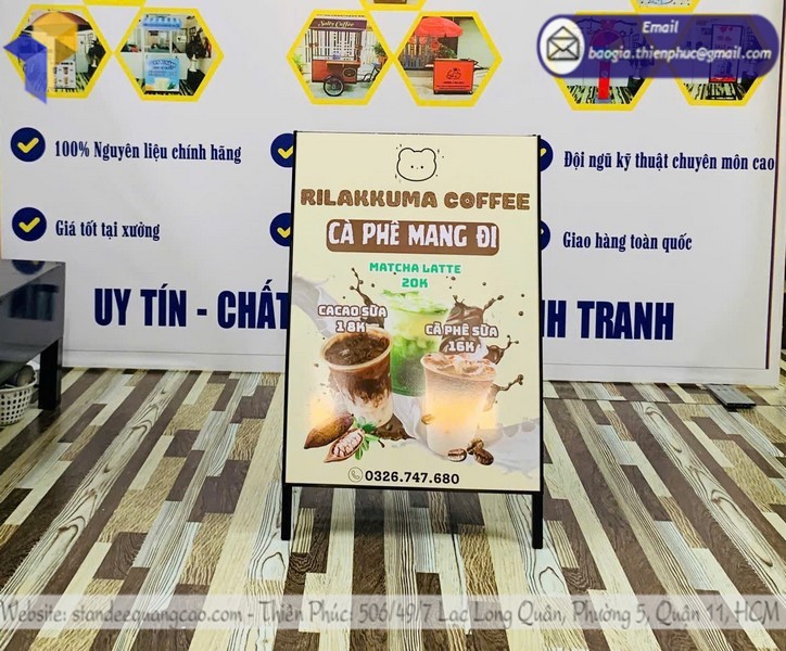standee chữ A quảng cáo Gò Vấp