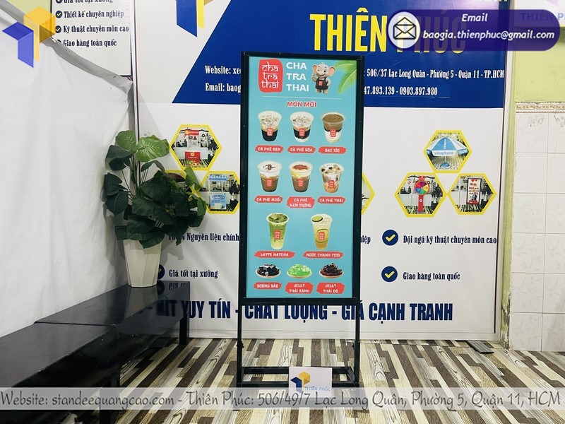 standee khung sắt 2 mặt giá rẻ HCM