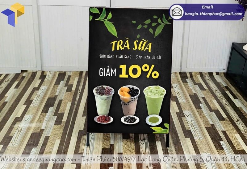 standee khung sắt chữ A