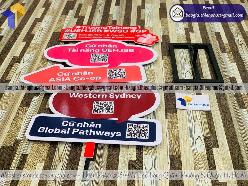 Standee mô hình 1 mặt quảng cáo giới thiệu đặt ngoài trời cho doanh nghiệp cửa hàng bán hàng trước vỉa hè