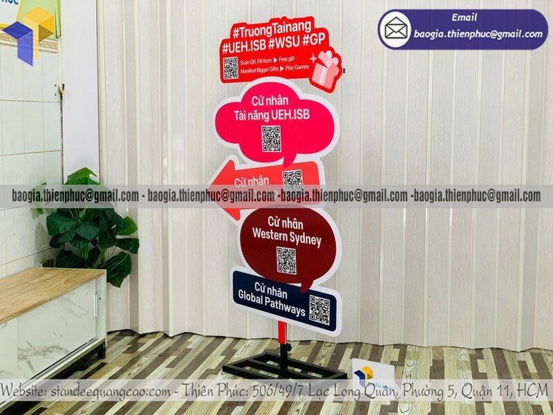 Standee mô hình 1 mặt quảng cáo giới thiệu đặt ngoài trời giới thiệu menu sản phẩm mới