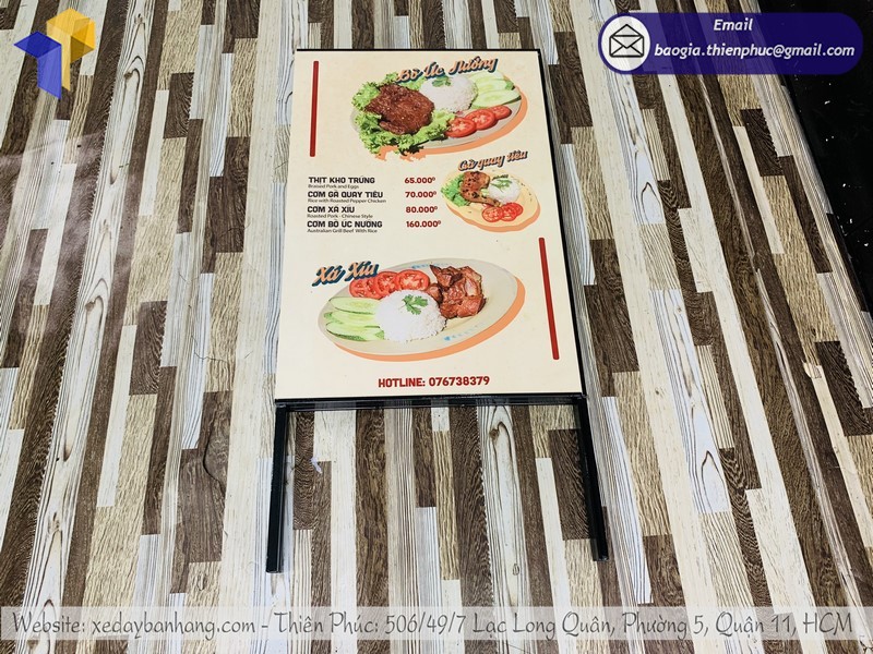 standee quảng cáo cho quán cơm đẹp