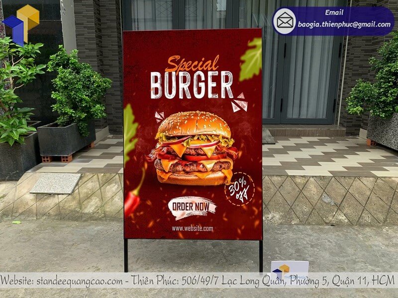 Standee quảng cáo gấp gọn 2 mặt