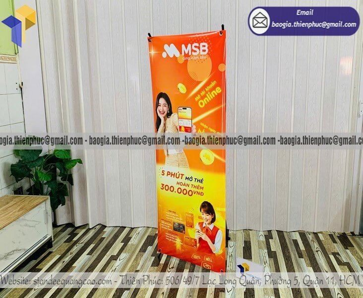Standee quảng cáo treo poster 1 mặt xếp gọn ngoài trời giá 300000 bán cho marketing event cửa hàng
