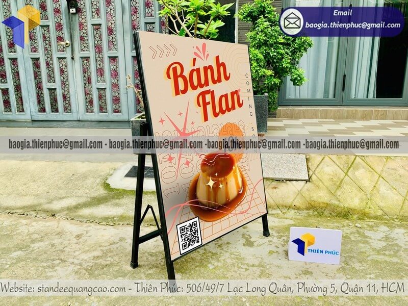 Standee sản phẩm in 1 mặt đặt vỉa hè bán hàng ngoài trời giá xưởng rẻ nhất Việt Nam