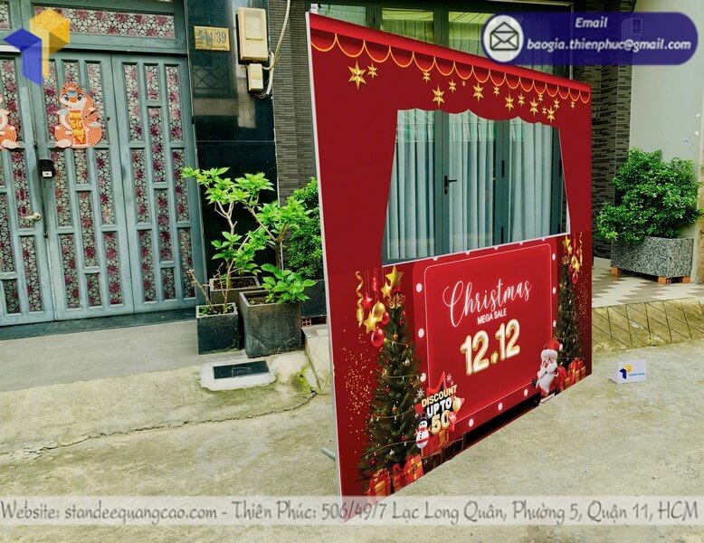 Thiết kế khung check in lễ giáng sinh formex đẹp cửa hàng shop, TTTM