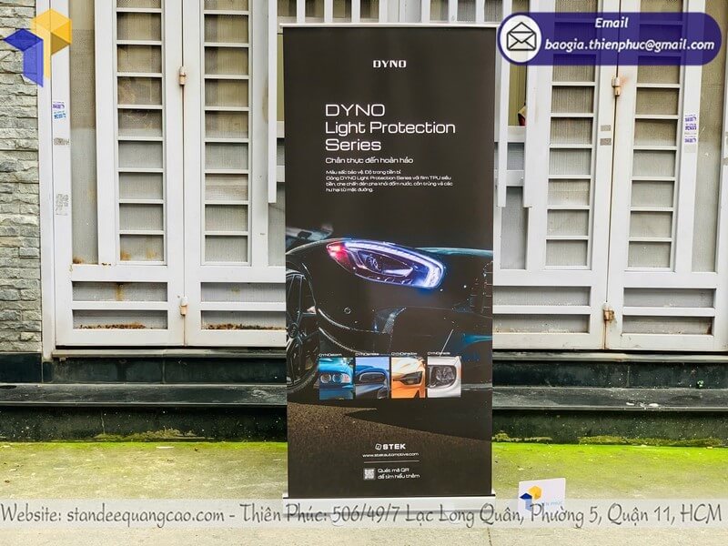 Thiết kế standee dựng nhôm cuốn in logo đẹp Thiết kế standee dựng nhôm cuốn in logo đẹp