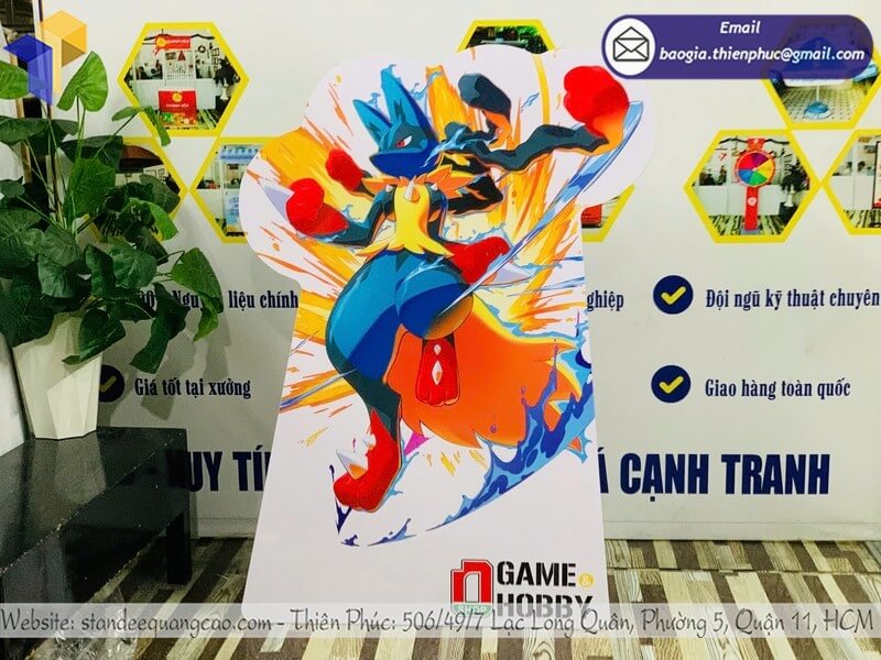 Thiết kế standee mô hình sản phẩm nhân vật game