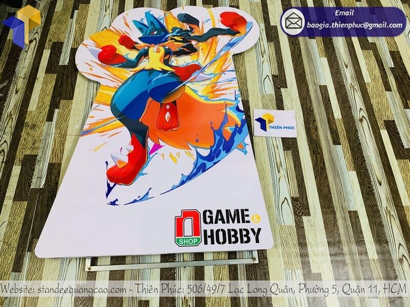 Thiết kế standee mô hình sản phẩm nhân vật game giá sỉ