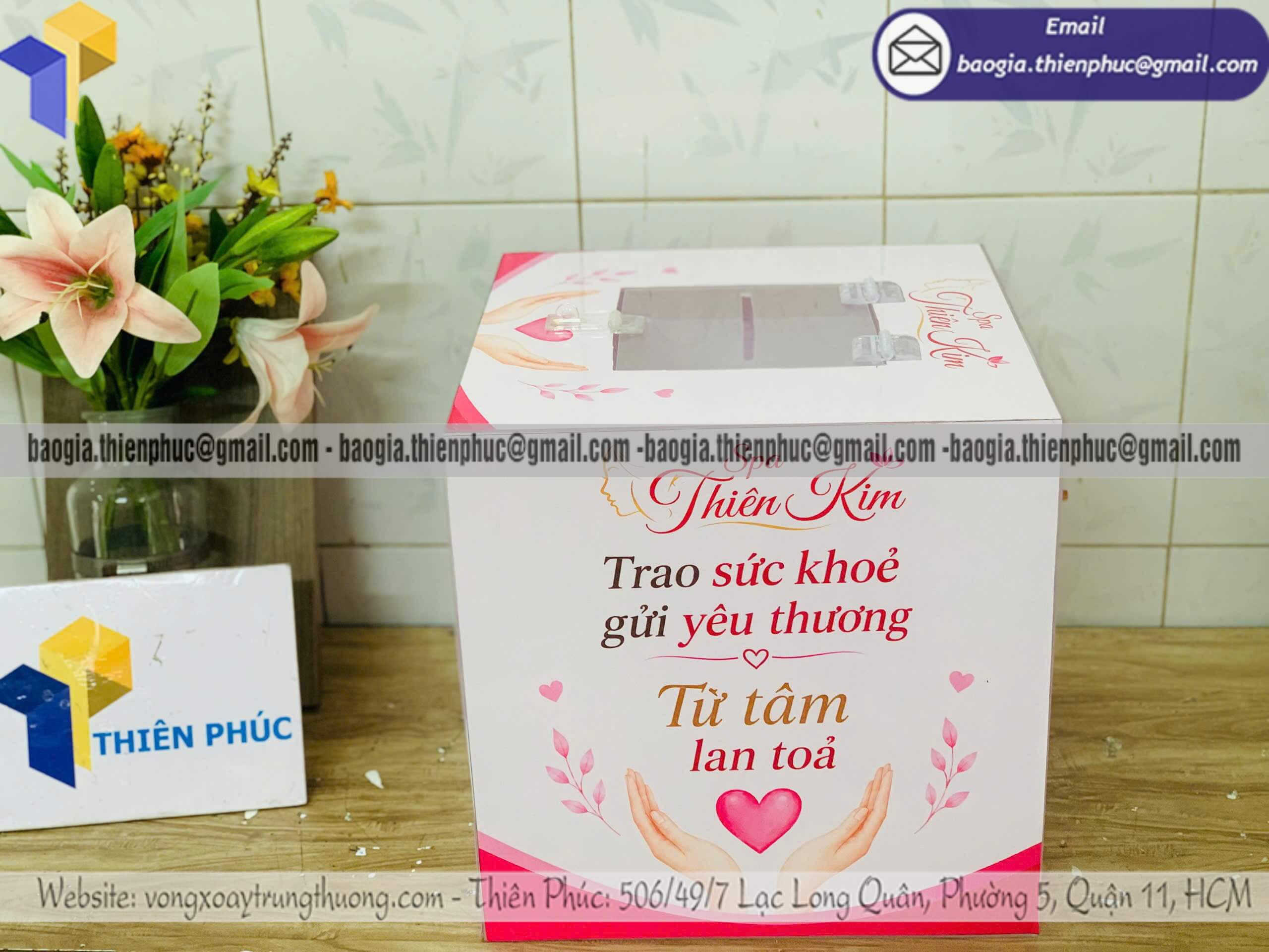 Thùng đựng bỏ phiếu rút thăm mica cho sự kiện