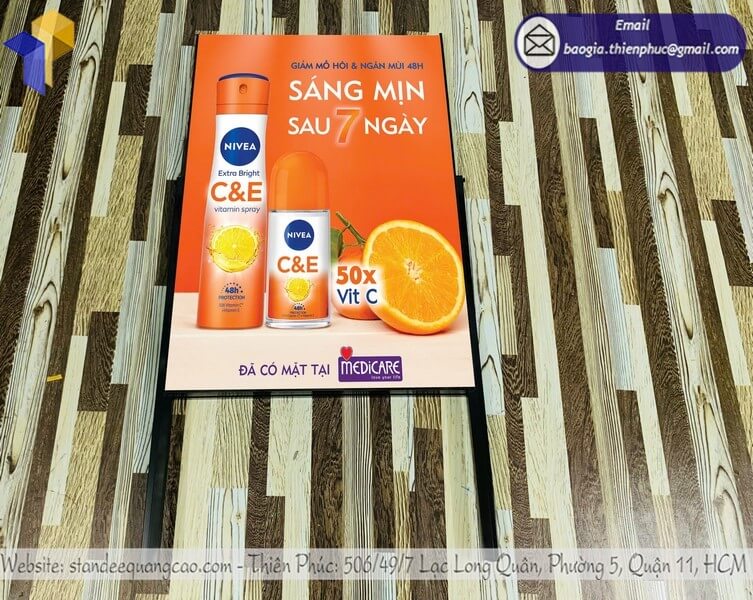 Xưởng đặt in bảng standee 1 mặt theo yêu cầu giá rẻ cạnh tranh giao tận nơi