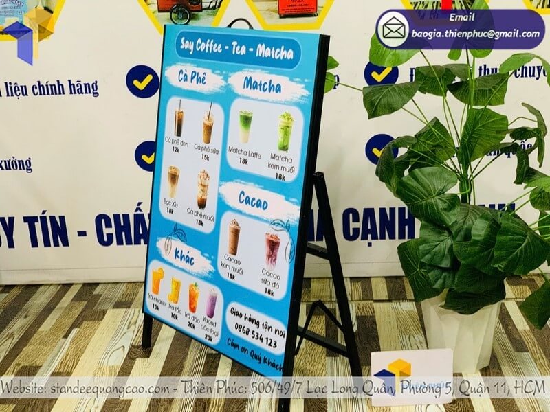 Xưởng in bảng standee 1 mặt chất lượng cao uy tín, nhanh chóng