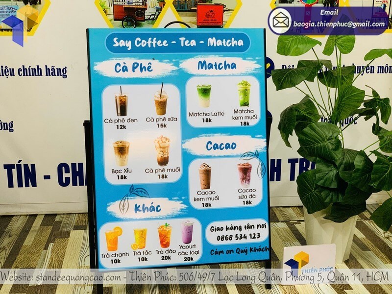 Xưởng chuyên in bảng standee 1 mặt chất lượng cao