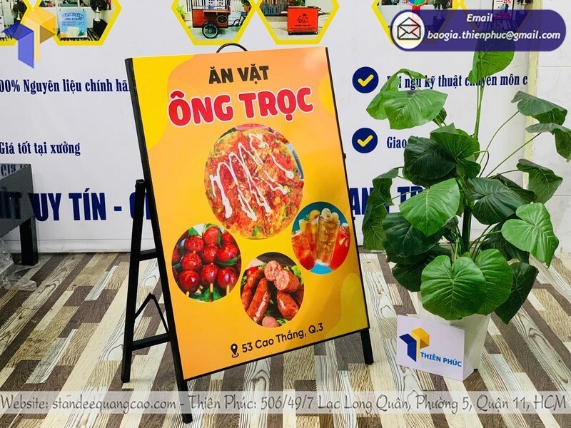 Xưởng in bảng standee quảng cáo 1 mặt giá rẻ trực tiếp tại văn phòng