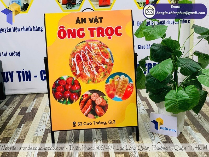 Xưởng in bảng standee quảng cáo 1 mặt giá rẻ