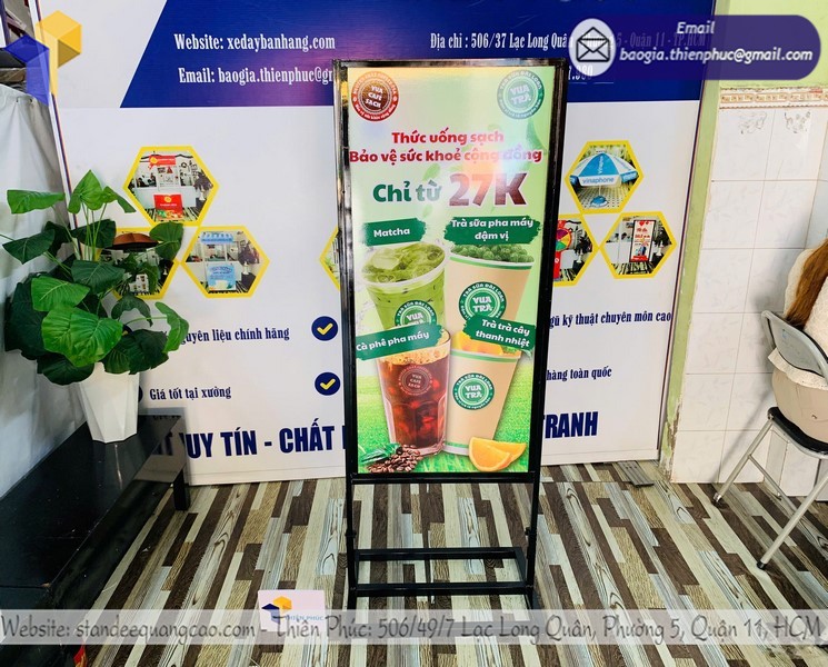 xưởng in standee khung sắt lấy liền tại Thiên Phúc