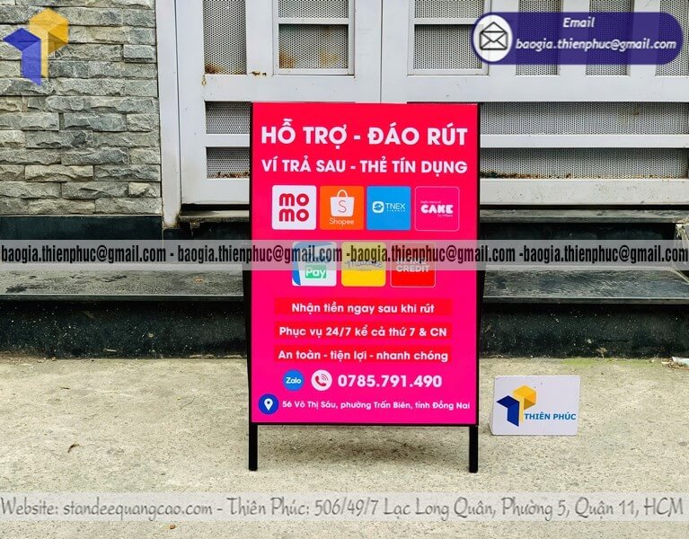 Xưởng in standee quảng cáo di động 1 mặt theo yêu cầu Xưởng in standee quảng cáo di động 1 mặt theo yêu cầu