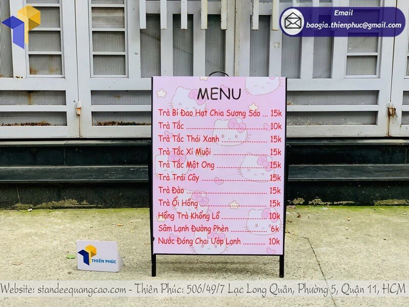 Xưởng sản xuất bảng standee 1 mặt đẹp