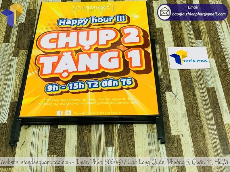 Xưởng sản xuất bảng standee 1 mặt in hình rẻ, thiết kế độc đáo
